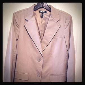 DKNY Blazer Sz 8 Khaki/Tan EUC